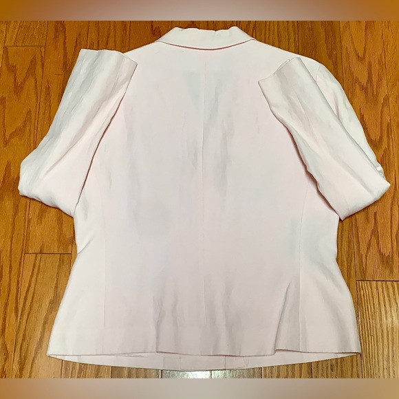 Women’s 10 Petite Lauren Ralph Lauren Light Pink Silk Linen Blend Blazer Jacket - Picture 6 of 13